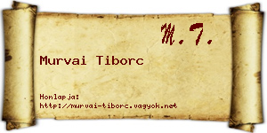 Murvai Tiborc névjegykártya